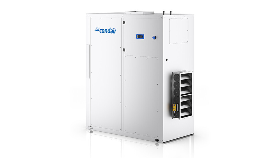 High efficiency swimming pool dehumidifier with heat recovery