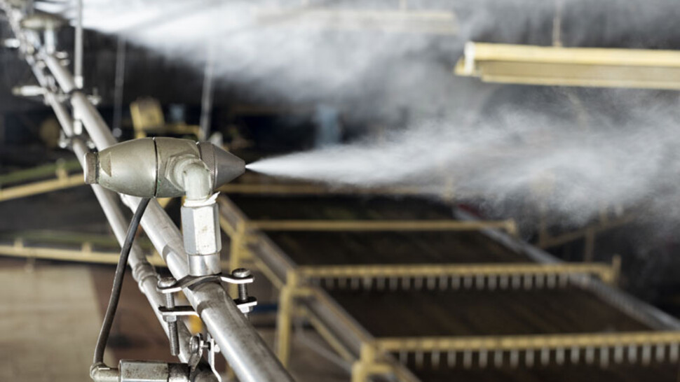 JetSpray humidifier at Bajrang Tea factory