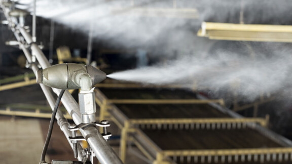 JetSpray humidifier at Bajrang Tea factory