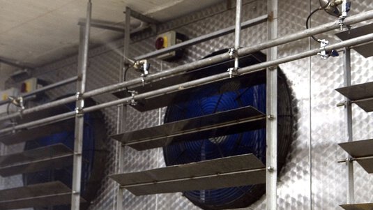 JetSpray humidifier in fish processing plant